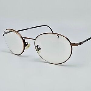 Marchon Superthin 7 Antique Brown Tortoise Oval Eyeglasses Frame Italy 50-20-145